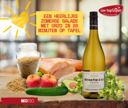 Orzo salade met  Duffoutr Père & Fils Côtes de Gascogne Blanc - wijn-spijs -uw topSlijter
